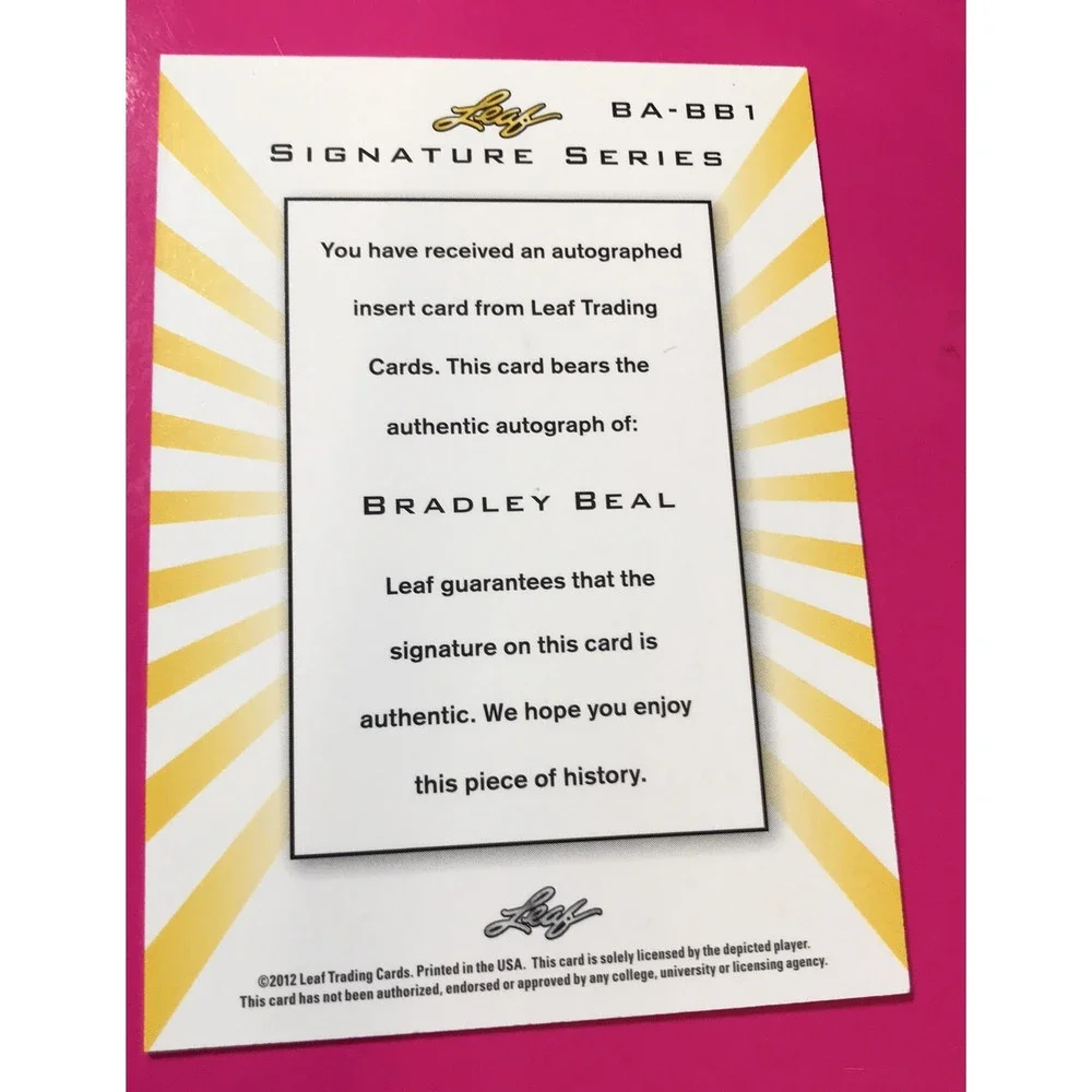 Bradley Beal 12/13 Leaf Signature Series Autograph